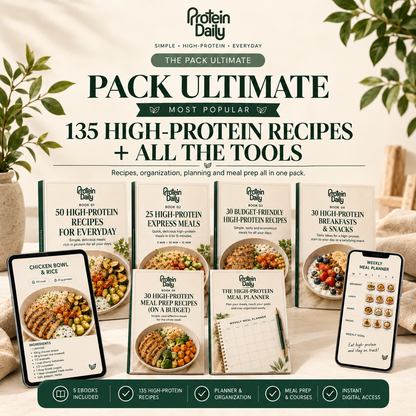 165+ high-protein recipes + everything you need to plan and simplify your meals.